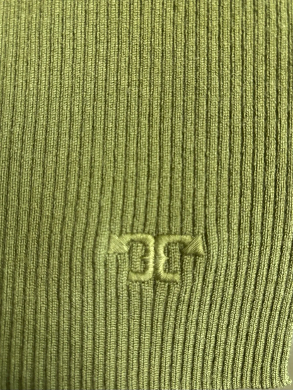Tory Burch Ribbed Merino Wool Dickie Dark Mossy Green Turtleneck Vest Size M/L